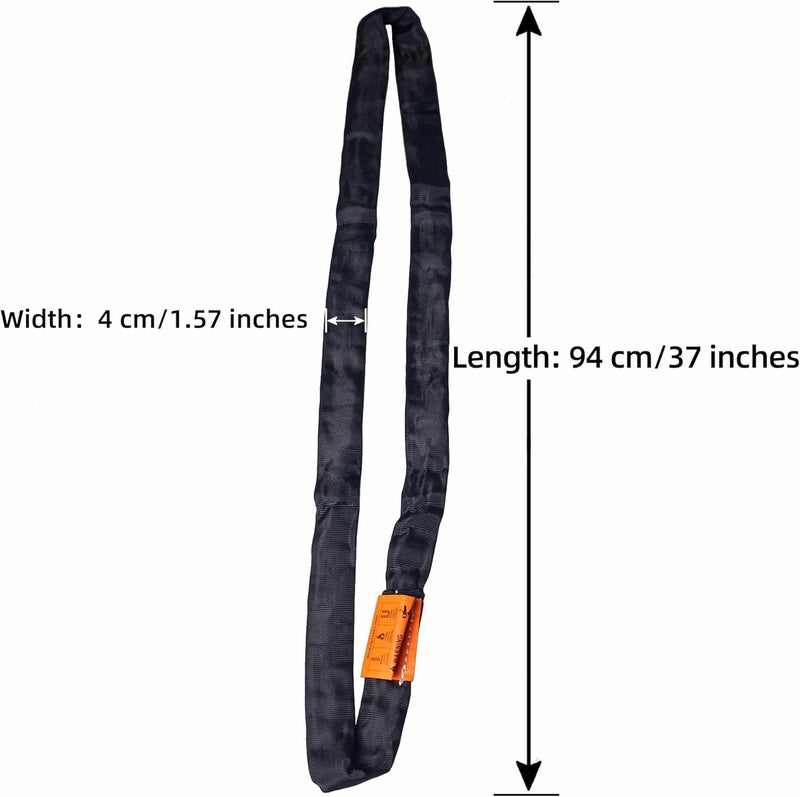 PRIORMAN Ultra-Durable High-Strength Nylon Round Sling 3FT/94cm - Continuously Woven Lifting Strap for Aerial Hoop Rigging, Hammock, Silk | 2,600lb Capacity & Exceptional Wear/Tensile Strength - Image 1